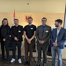 Justiz im Dialog in Brandenburg | Bildquelle: Stephan Kirschnick, DRB Brandenburg Teilnehmer des Podiums während der DRB-Reihe "Justiz im Dialog" in Potsdam